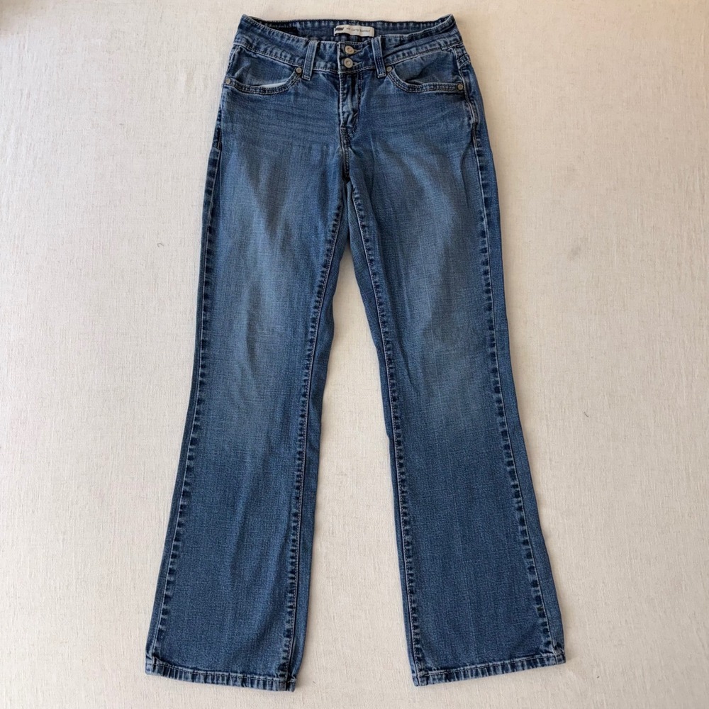 Levi's 529 Curvy Bootcut Jeans Womens 6M Blue  Y2K Flap Pocket Flare